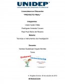 Técnicas e instrumentos de investigación.