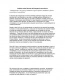 Ensayo sobre decreto de emergencia economica en venezuela