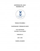 EVAPORACION Y PRESION DE VAPOR.