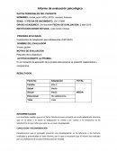 Informe de evaluacion psicologica