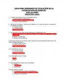 GUIA PARA SEMINARIO DE TITULACIÓN DE LA LICENCIATURA EN DERECHO