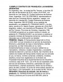 EJEMPLO CONTRATO DE FRANQUICIA LAVANDERIA ARGENTINA