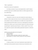 La argumentación. Desarrollo de la situación real y argumentación