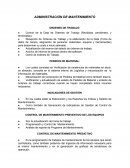 Administracion de mantenimiento