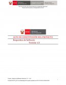 Plantilla de Acta de Constitución de un Proyecto