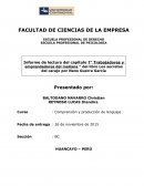 Informe de lectura del capítulo I” Trabajadores y emprendedores del mañana ” del libro Los secretos del carajo por Nano Guerra García