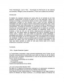 Metodología Just in Time , Tecnologías de Información en las cadenas de suministro, Riesgos y toma de decisions y Futuro de la cadena de suministro