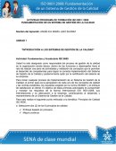 Actividad de Aprendizaje unidad 1 - Fundamentos y Vocabulario ISO 9000