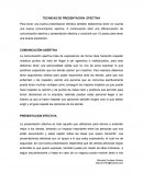 TECNICAS DE PRESENTACION EFECTIVA