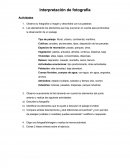 Interpretación de fotografía Actividades