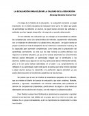 La evaluación para elevar la calidad de la educación.