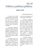 Política y políticas públicas