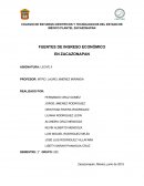 Fuentes de ingreso económico.