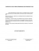 CONTRATO DE UNA TIERRA DENOMINADA SAN FRANCISCO TLALE