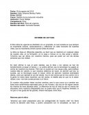 Ética de urgencia. INFORME DE LECTURA