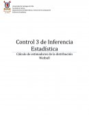 Cálculo de estimadores de la distribución Weibull