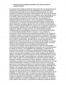 Describe los principales supuestos y los diversos tipos de constructivismo.