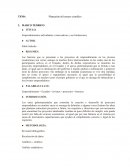 Planeación del ensayo científico.