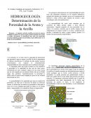 HIDROGEOLOGÍA: Determinación de la Porosidad de la Arena y la Arcilla
