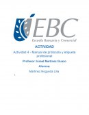 Actividad 4 - Manual de protocolo y etiqueta profesional