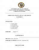 GOBERNANZA, POLÍTICA FISCAL Y CRECIMIENTO ECONÓMICO