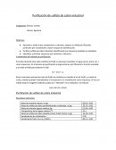 Purificación de sulfato de cobre industrial