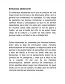 Embarazo Adolecente es el que se produce en una mujer joven de los trece a los diecinueve años