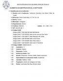 ELEMENTOS DE IDENTIFICACION DE LA INSTITUCION