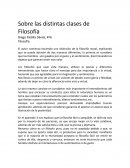 Sobre las distintas clases de Filosofía