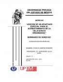 Adicion de un apartado especial para el acreditamiento de la delicuencia organizada