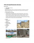 Ejemplo de como hacer un libro de obra y sus especificaciones.