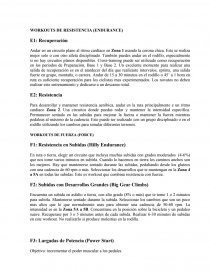 WORKOUTS DE RESISTENCIA (ENDURANCE). Página 1
