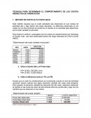 TÉCNICAS PARA DETERMINAR EL COMPORTAMIENTO DE LOS COSTOS INDIRECTOS DE FABRICACIÓN.