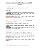 Contents for Suficiencia I (Final Exam – Level 3203)