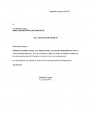 Tipos de documentos. SOLICITUD DE TRABAJO