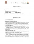 Memoria descriptiva de plaza