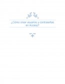 Cómo crear usuarios y contraseñas en Access