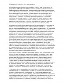 COMIENZOS DE LA MEDICINA EN LA ÉPOCA ROMANA. Página 1