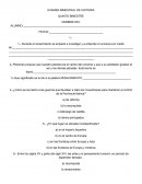 Examen de historia quinto bimestre