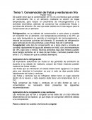 Aplicación de métodos de conservación en frutas y verduras