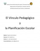 El Vínculo Pedagógico y la Planificación Escolar
