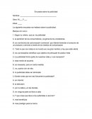 Encuesta sobre la publicidad.