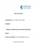 FORMATO DE EVALUACIÓN PEDIÁTRICA.