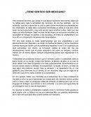 ¿Tiene sentido ser mexicano?
