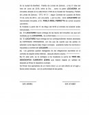 FINALIZACION DE CONTRATO DE LOCACION.