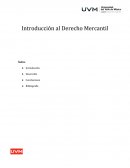 Introducción al Derecho Mercantil .