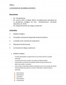 LA ECOLOGÍA DEL DESARROLLO INFANTIL