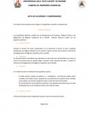 Acta de acuerdos y compromisos