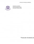 Producción microbiana de antibióticos