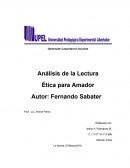 Análisis Capítulo I: DE QUE VIENE LA ÉTICA.